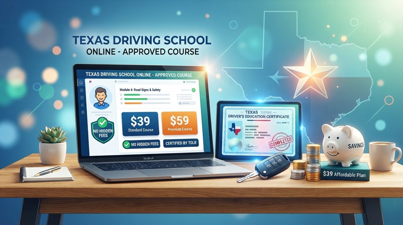 Cheapest online drivers ed in Texas starting at $39 with no hidden fees by A Auto Driving School