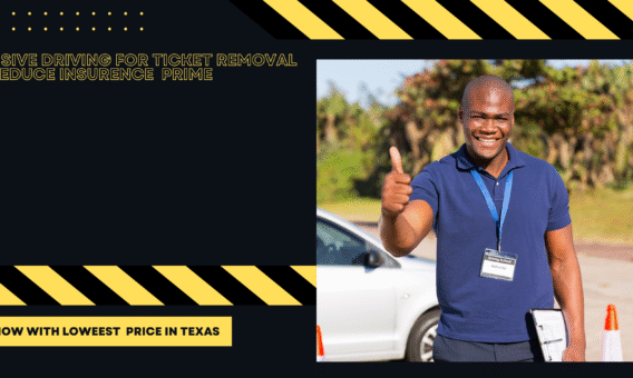 Texas student taking online defensive driving course on laptop