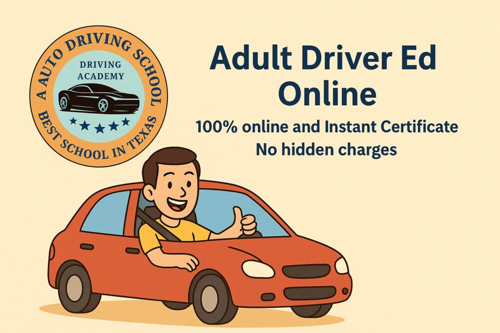 Adult driver ed course online – DPS approved adult driver ED with best price, instant learner permit, no hidden charges. Online driving course with certificate Texas