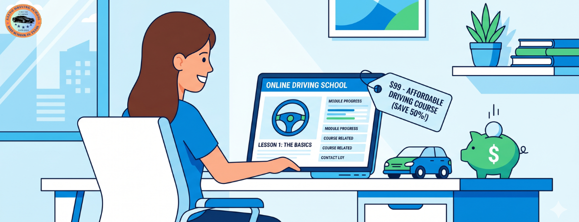 Affordable online drivers ed cost in Texas by A Auto Driving School