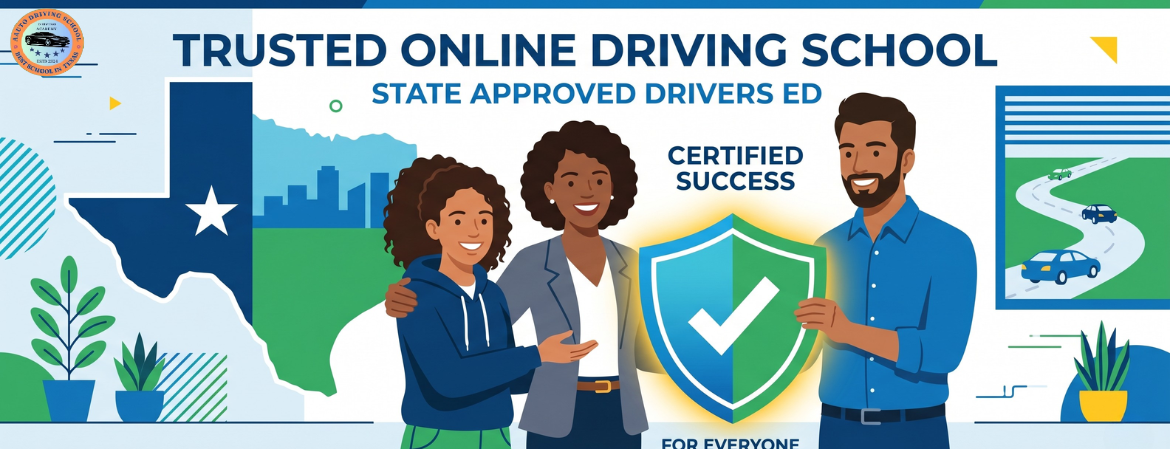 Trusted Texas DPS approved online driving school for adults and teens