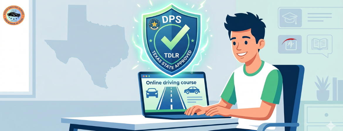 Texas DPS and TDLR approved online driving course by A Auto Driving School