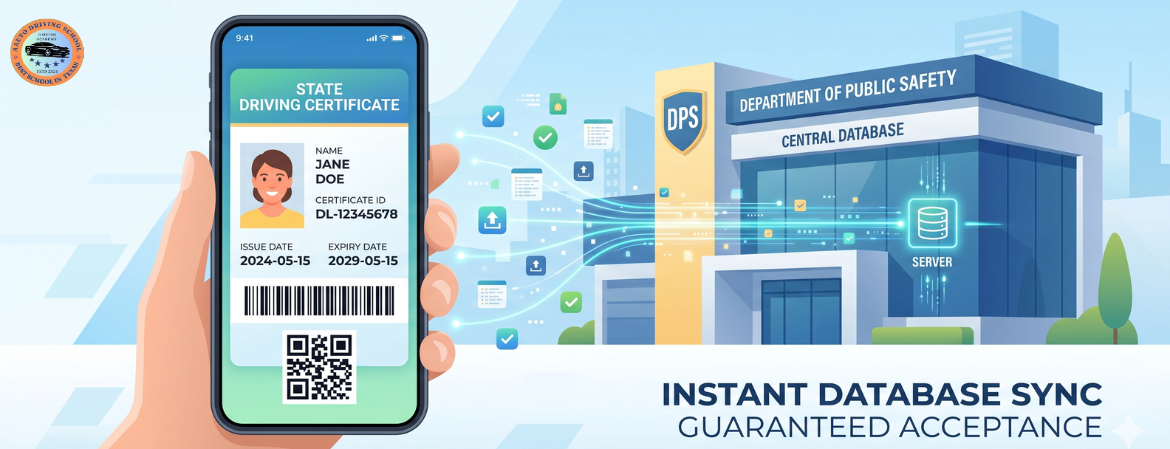 Instant certificate from TDLR and Texas DPS approved driving school online